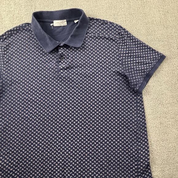 Cotton And Co Polo Shirt Adult Large Blue Short Sleeve Casual Preppy Men's - Picture 4 of 14